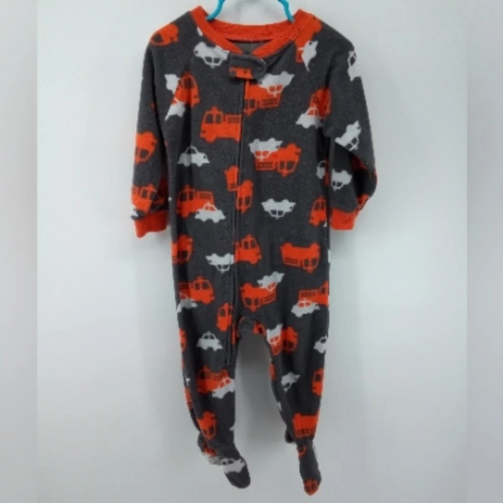 Carter's Child of Mine Cotton Blend 18 Months One Piece Footie Pajamas Orange